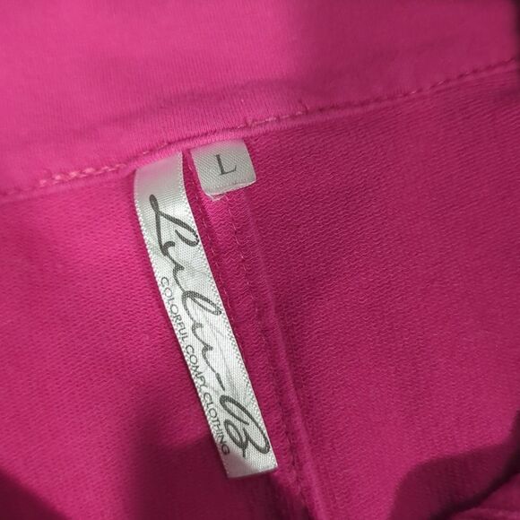 Lulu-B Top Womens Large Pink Button Detail Long Sleeve Art Colorful - Picture 4 of 7